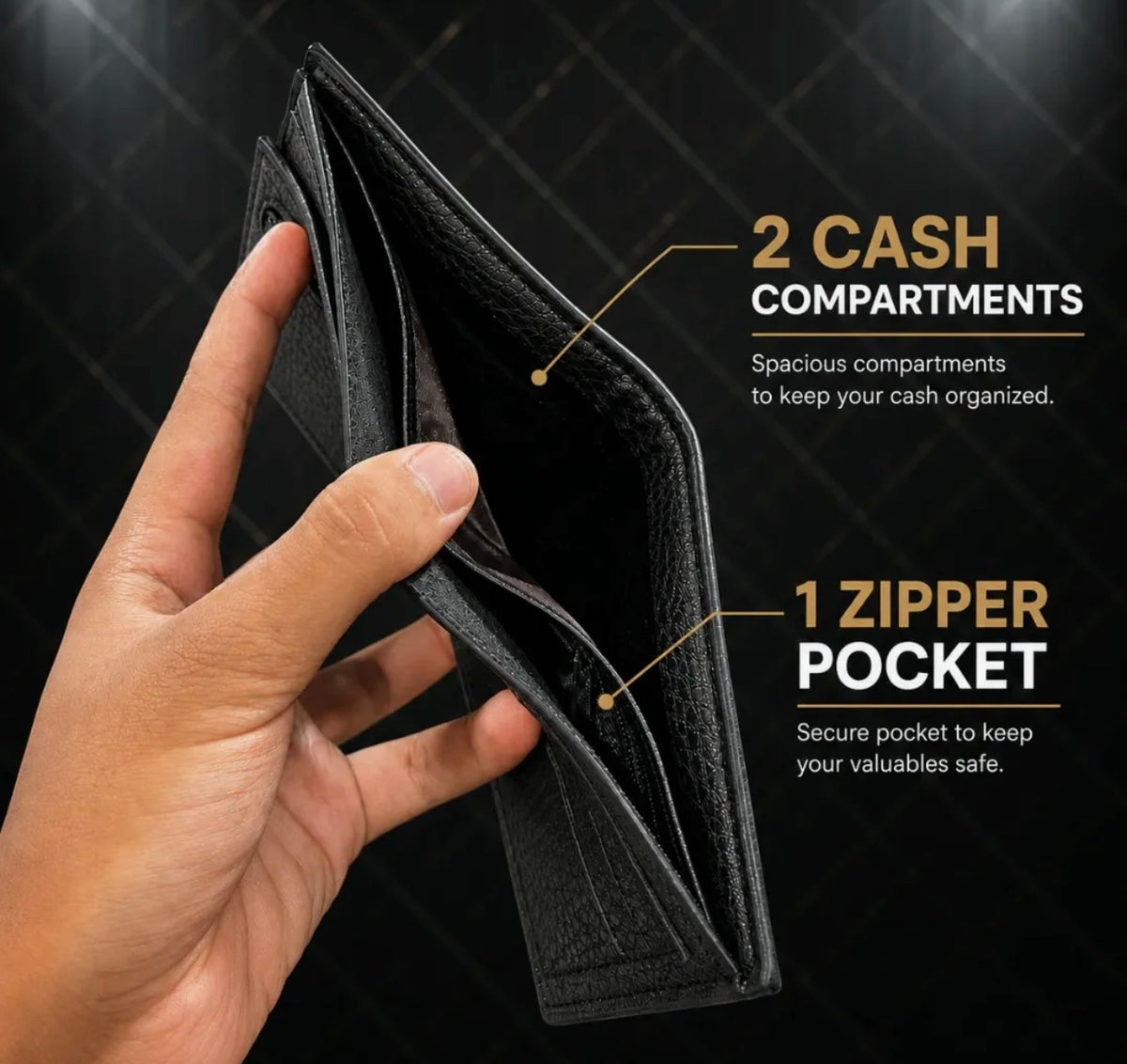 Textured Leather Wallet