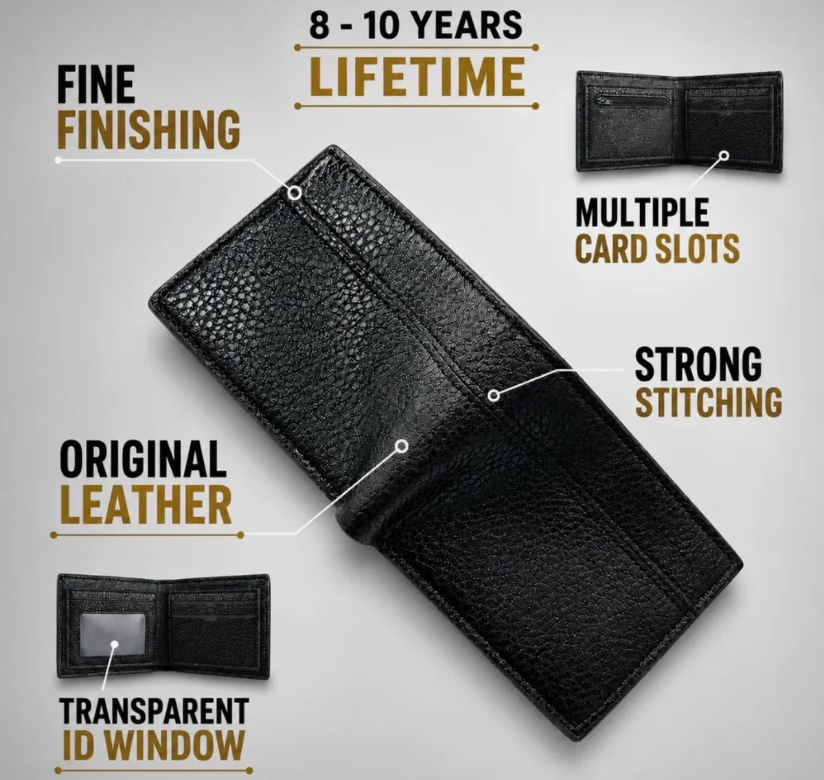 Textured Leather Wallet