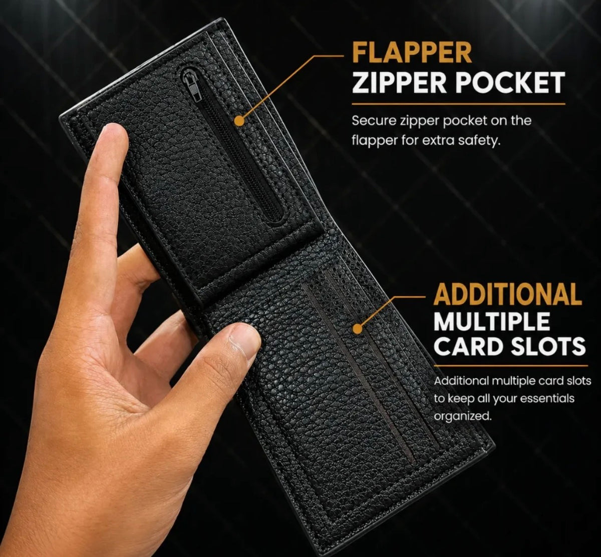 Textured Leather Wallet