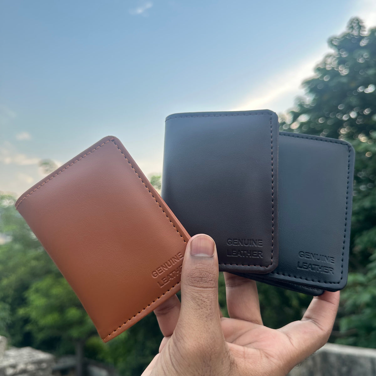 Genuine Leather Bifold Wallet for Men