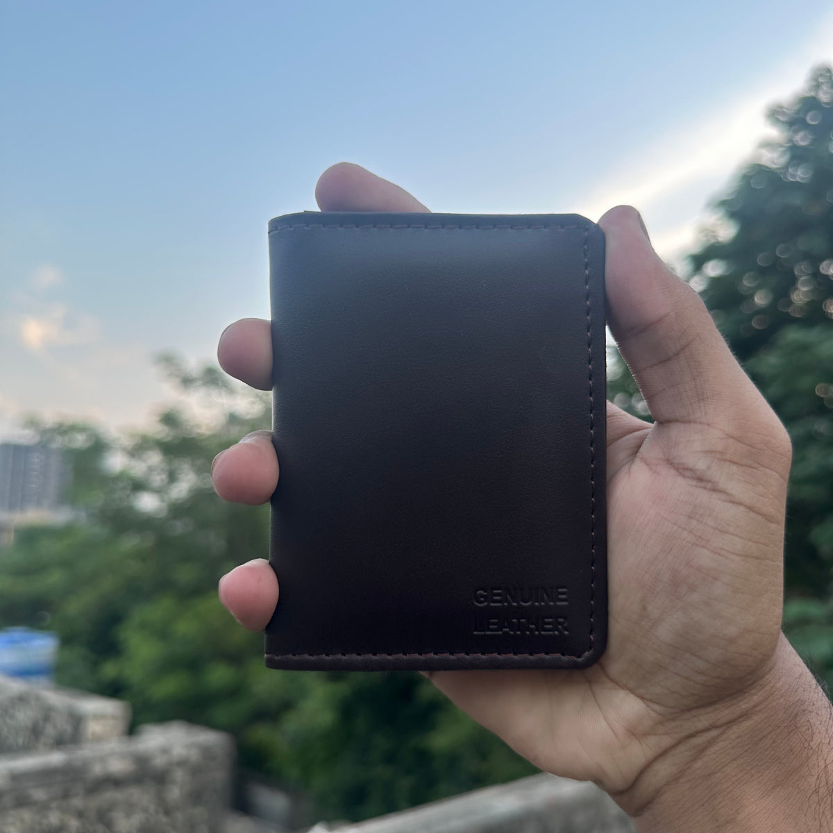 Genuine Leather Bifold Wallet for Men