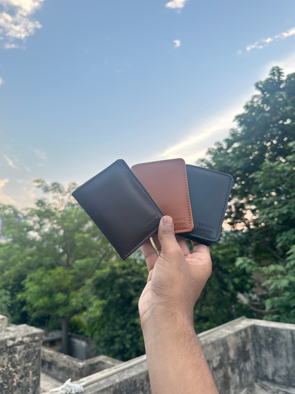 Genuine Leather Bifold Wallet for Men
