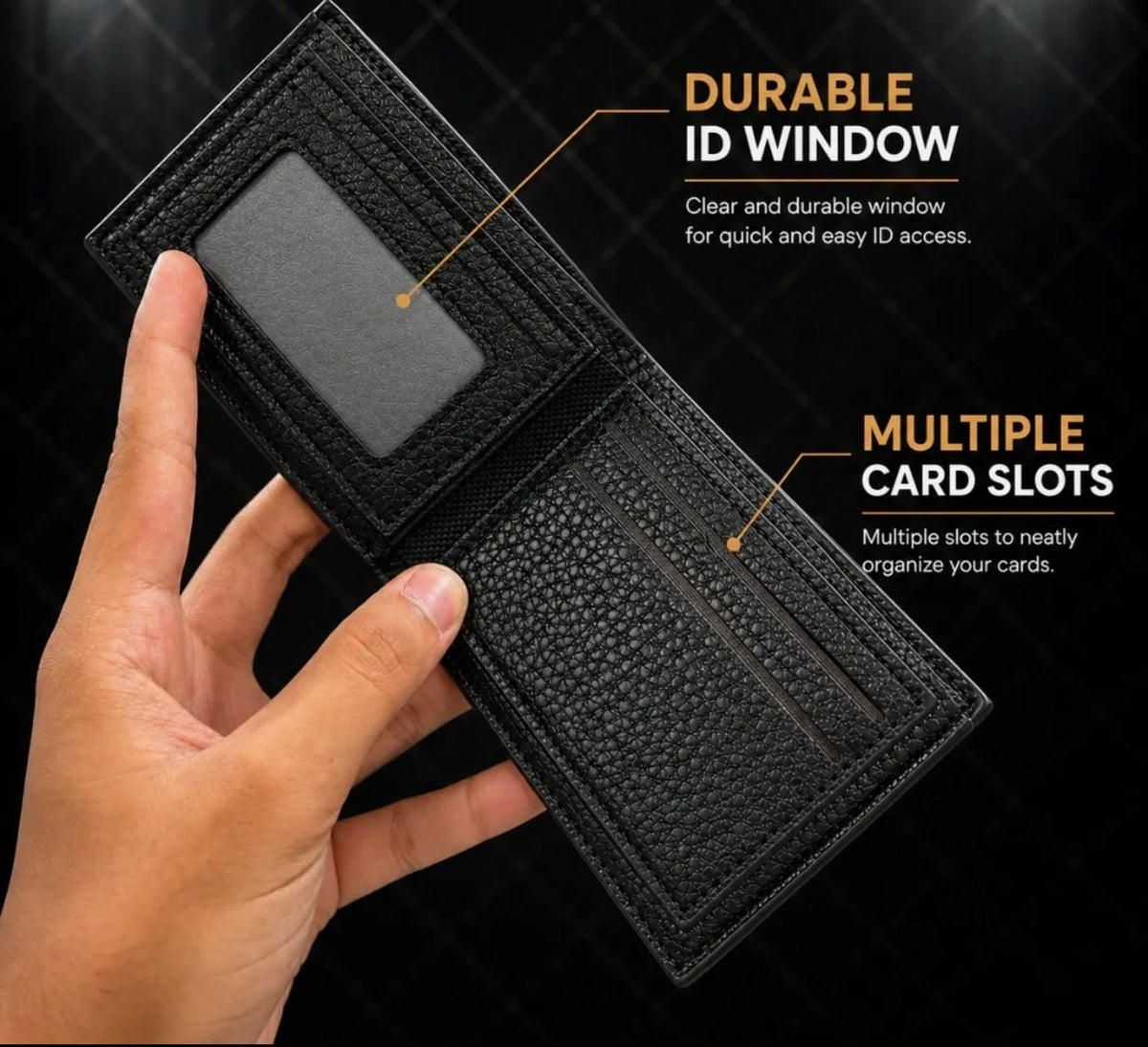 Textured Leather Wallet