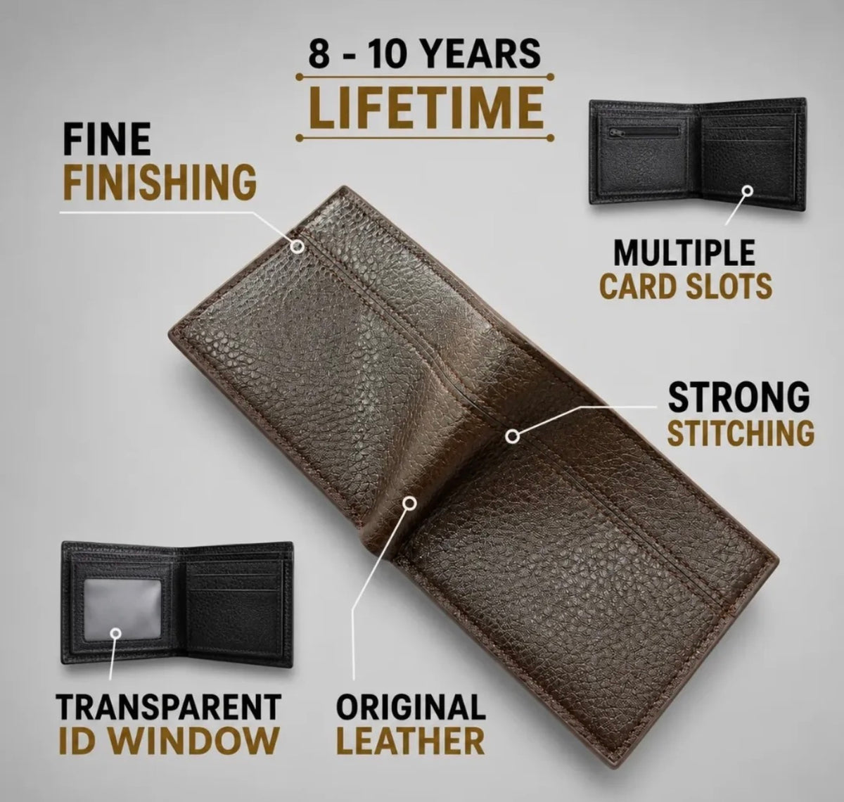 Textured Leather Wallet
